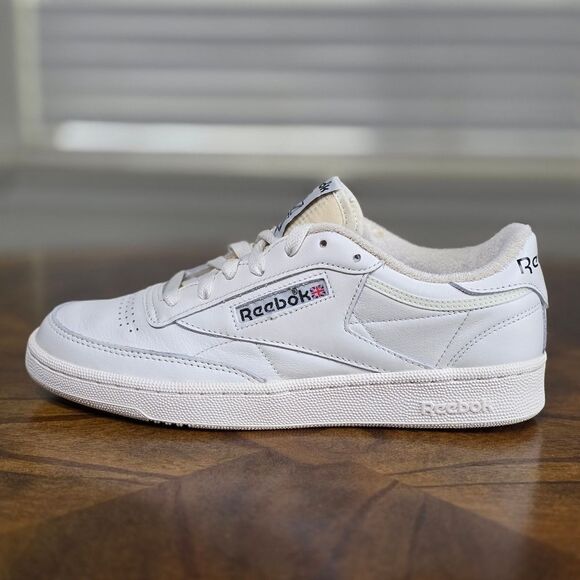 Reebok Club C 85 White Black Leather Shoes Classic Sneakers Men\'s 9.5 Brand New main image 5